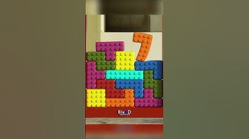 SOFTBODY LEGO TETRIS #shorts  #blender #tetris #softbody#lego #puzzle #テトリス #тетрис