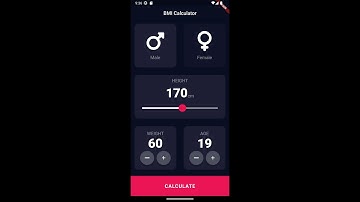 BMI Calculator Flutter & Dart DEMO