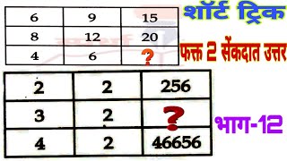 Missing Number /बुद्वीमता चाचनी-Mpsc- Police Bharti /PSI/STI/ASO 2020/ Important all Exam/भाग :12