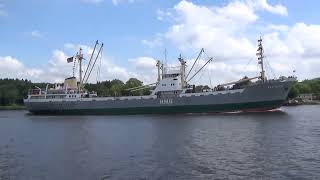 MS Bleichen Historischer Stückgutfrachter 1958. Hochdonn - Nord-Ostsee-Kanal,  Kaiser Wilhelm Kanal