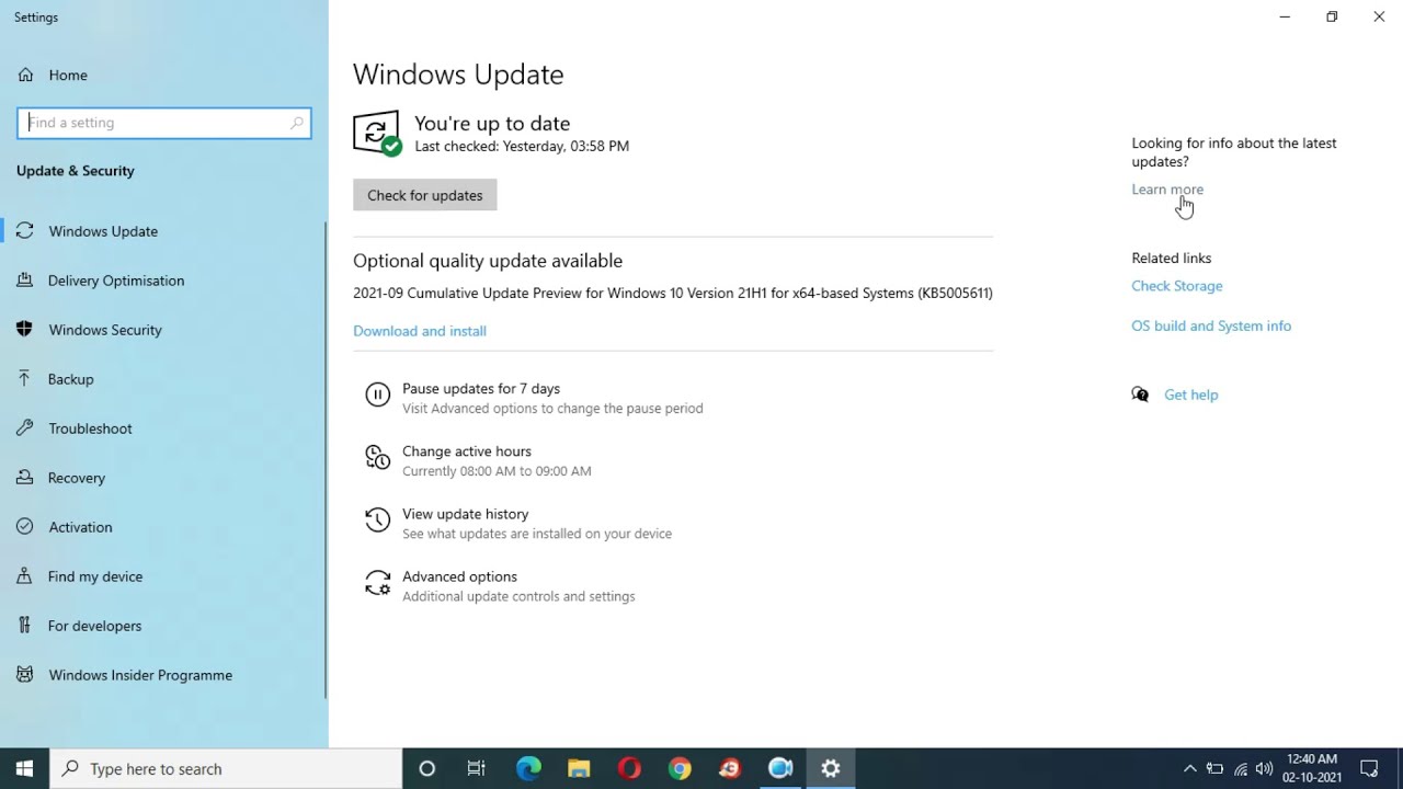 Windows 10 Cumulative Update For Version 21H1 x64 Based Systems