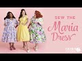 Gerties maria dress beginner sewing tutorial charm patterns princess seam dress with full skirt