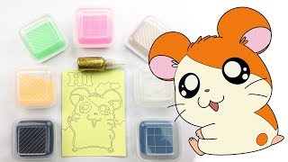 Hamtaro Coloring Glitter Sand Art for kids!