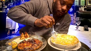 Trying a aged Cajun ribeye steak at Morton’s steakhouse 🥩