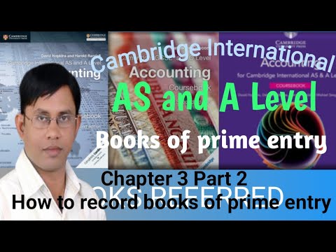 Thumbnail for C3P2 of CIE - ASAL accounting - How to write books of prime entry