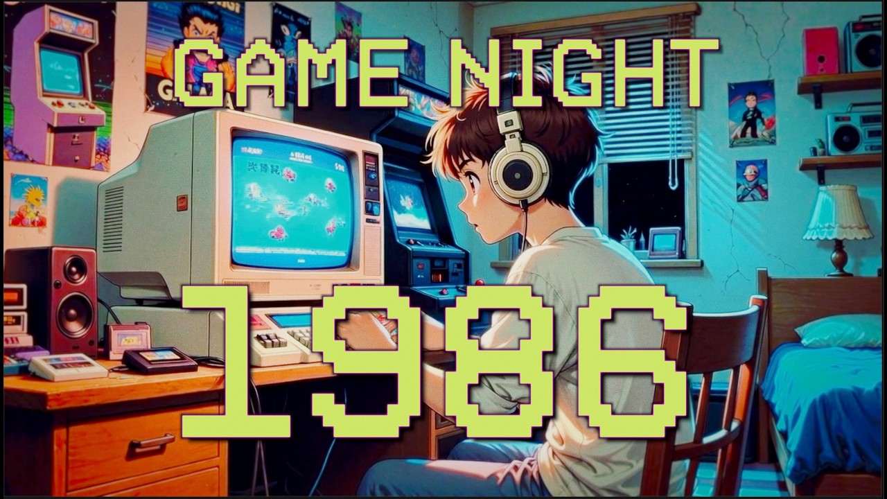 2 Hour Synthwave Mix | Game Night 1986 | Retro 80s Chill & Gaming Music