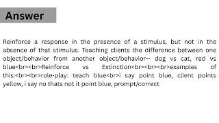 Rbt Competency Assessment Practice What Is Discrimination Training Rbt Competency Assessment