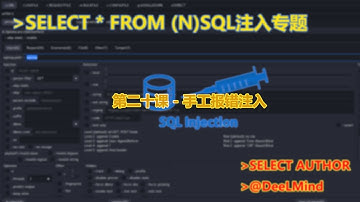 第二十课 - 手工报错注入