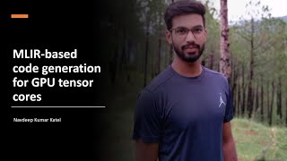 MLIR-based code generation for GPU tensor cores