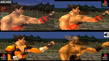 TEKKEN 3 Intro Comparison Arcade VS PlayStation 1 Console VS Console