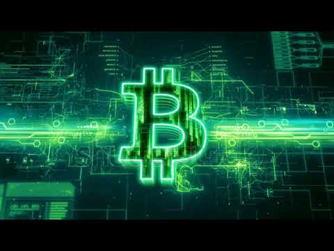 Abstract Animation Of Bitcoin Currency Sign In Digital Cyberspace