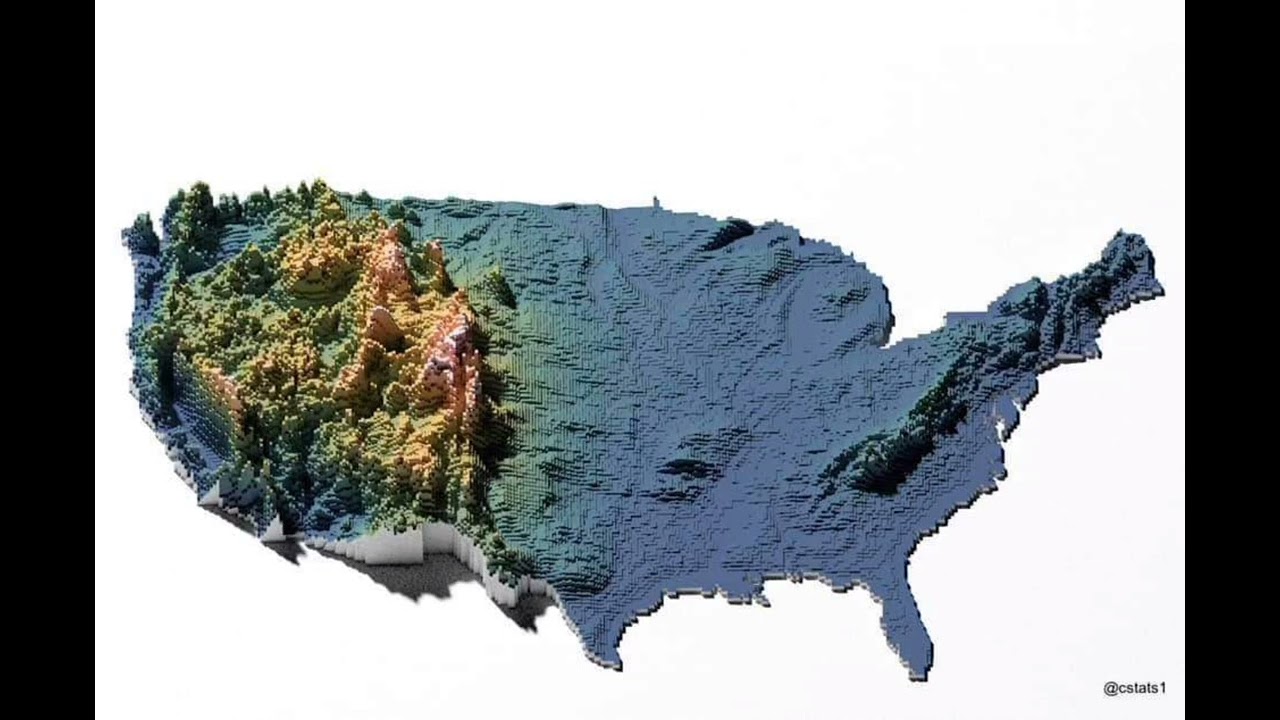 Continental USA Elevation Map YouTube Maxresdefault