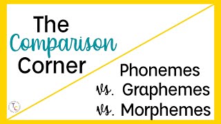 Comparison Corner: Phonemes vs. Graphemes vs. Morphemes