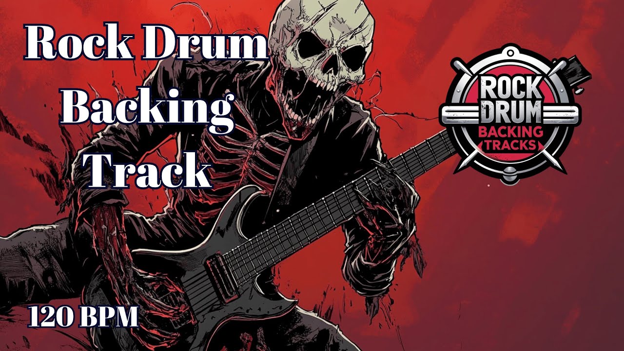 Rock Drum Backing Track 120 BPM | Upbeat Classic | Royalty Free Drum Loop
