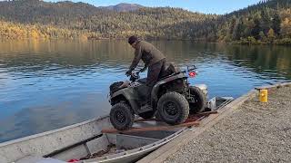 how to put an atv in a boat