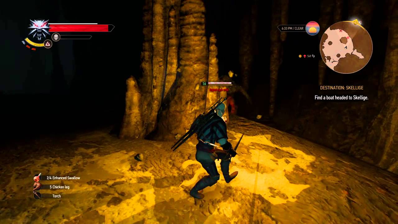 The Witcher 3: How to Kill a Rock Troll on Death's March Difficulty Tutorial/Let's Play