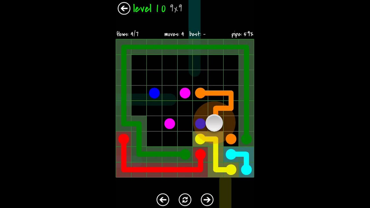 Flow Free - Green Pack 9X9 Walkthrough - Level 10