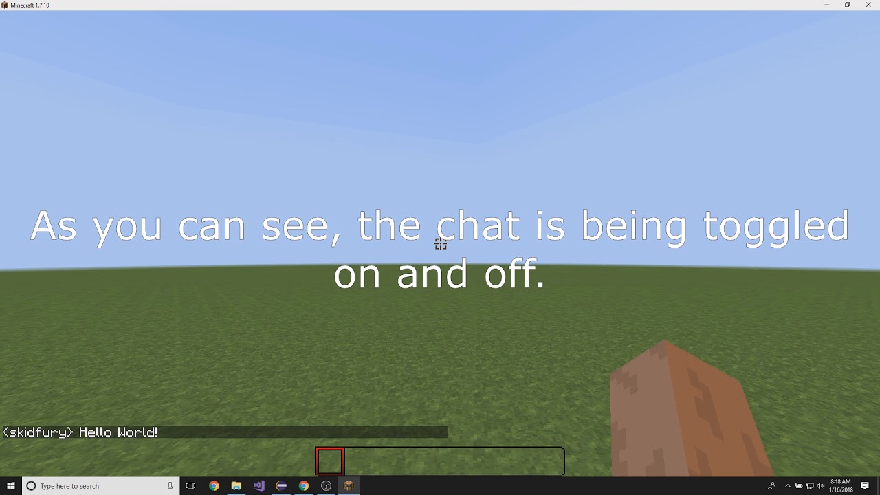 ToggleChat - NEW Minecraft Mod (1.7.10)