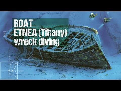 Boat ETNEA (Tihany), wreck diving, Montenegro