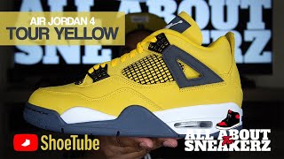 AIR JORDAN 4 'TOUR YELLOW' AKA 'LIGHTNING' ⚡🌩️ UNBOXING & REVIEW!! PICKUP VLOG!! RELEASE DAY!!