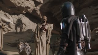 Mandalorian vs Krayt dragon - The Mandalorian Season Two 2020 full scene