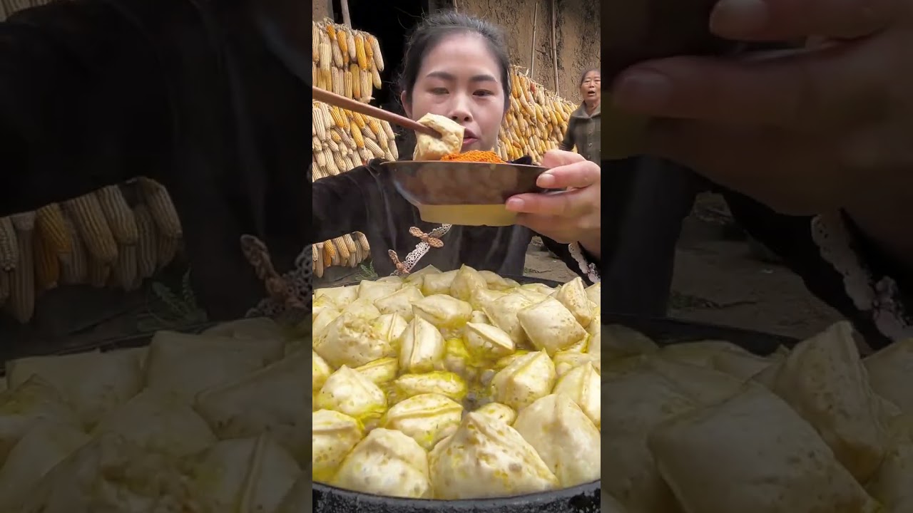 Guizhou Rural Food 🍳 Fried Tofu Challenge | Chinese Village Taste 