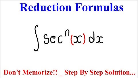 Determining The Reduction Formula For ∫sec^n x dx