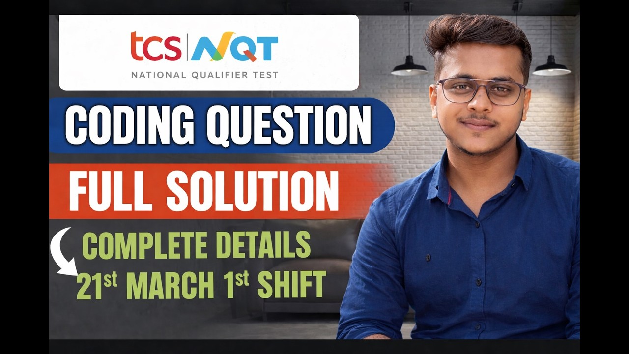 TCS NQT 21 March 2026 Coding Questions (Shift 1) | Actual Questions ...