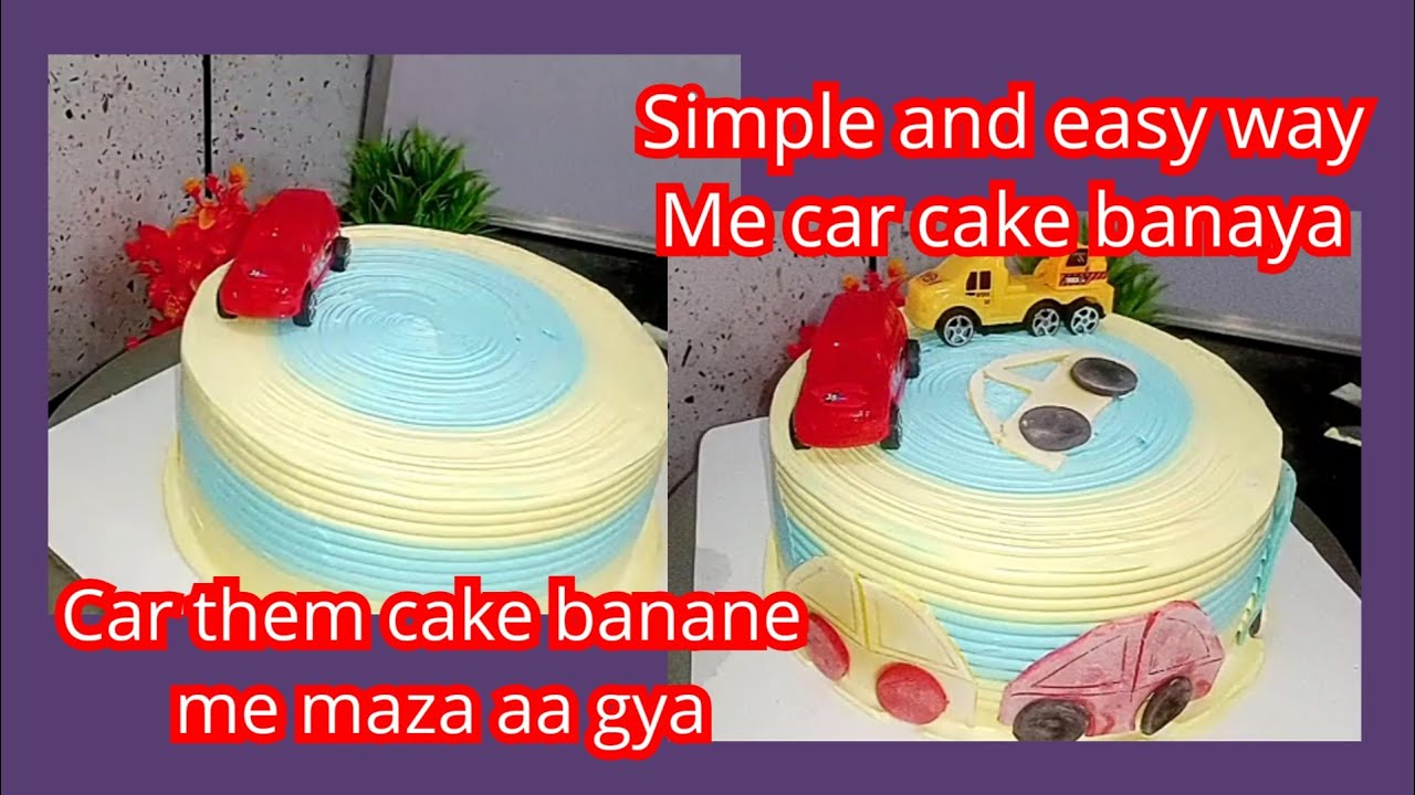 1-kg-strawberry-cake-car-cake-try-kiya-h-simple-design-youtube