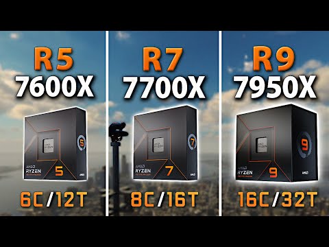 AMD Ryzen 5 7600X vs 7 7700X vs 9 7950X // Test in 9 Games