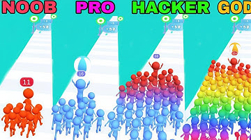 NOOB VS PRO VS HACKER VS GOD in Master Run