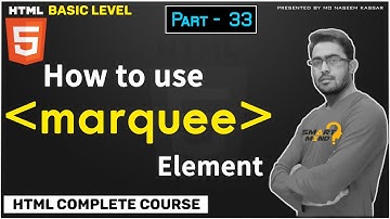 33. How to use marquee in Html and set marquee width height direction for Beginners Part - 33