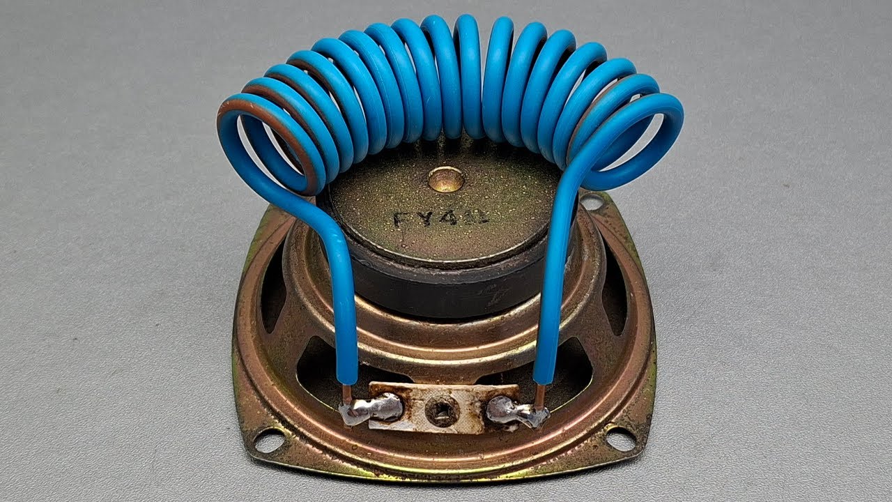 Amazing technology create 220volt free electricity with speaker tools use pvc copper wire