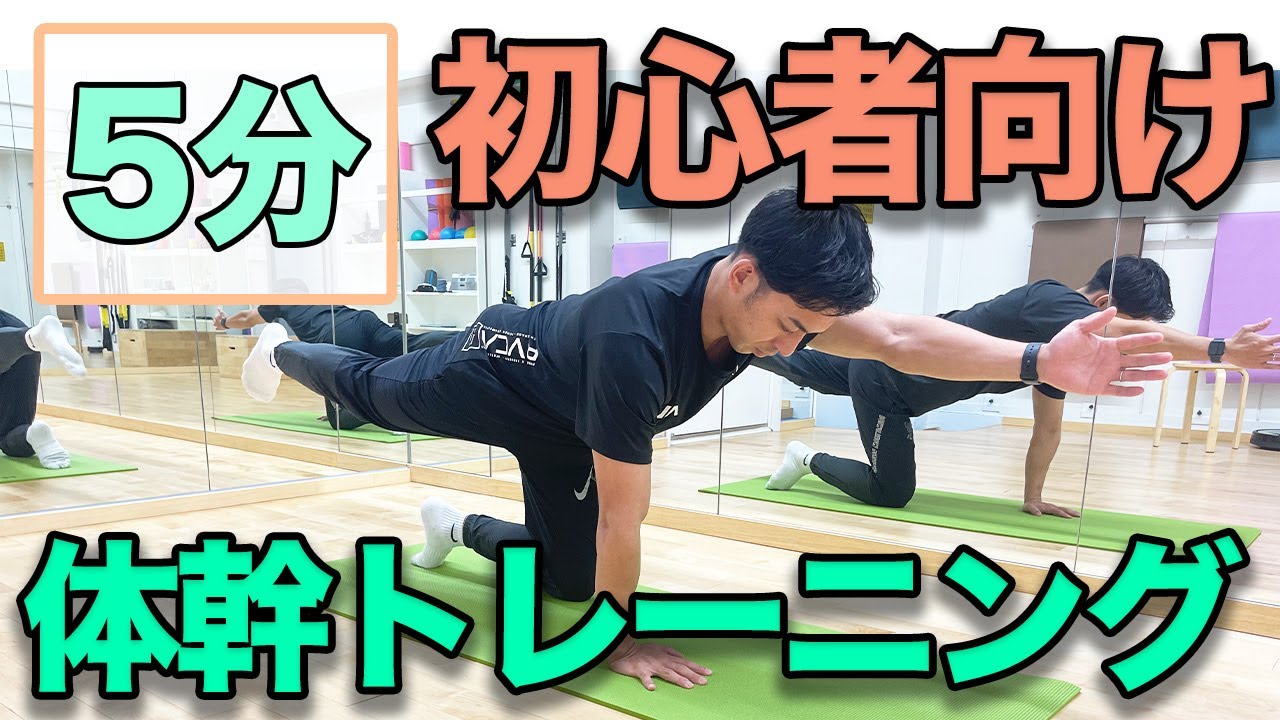 【初心者向け体幹トレーニング】簡単！５分