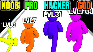 Level Up Man 3D - NOOB vs PRO vs HACKER vs GOD