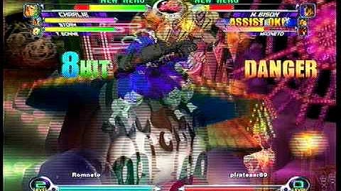 MvC2 Online (360): Brett (Cha/Storm/Tron) vs Newaar (Mag/Ruby/Bison) 4 .:10.26.09:.