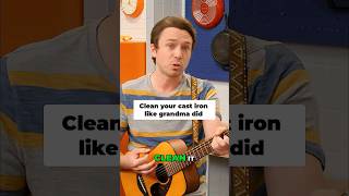 Cast Iron Cleaning: Unlock Non-Stick Magic! #shorts