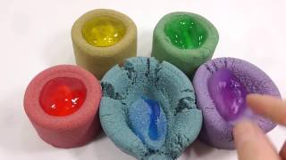 Цилиндры из Разноцветного КИНЕТИЧЕСКОГО ПЕСКА и Цветная слизь DIY Colors Kinetic Sand & Slimeь Цилиндры из Разноцветного КИНЕТИЧЕСКОГО ПЕСКА и Цветная слизь DIY Colors Kinetic Sand & Slimeь