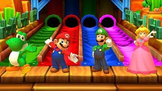 Mario Party Star Rush Minigames - Yoshi Vs Mario Vs Luigi Vs Peach Master Difficulty