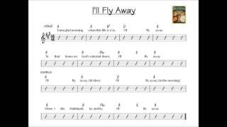 Video thumbnail of "I'll Fly Away - backing track KEY OF A"