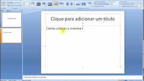 MS PowerPoint-Transição de slide iguais