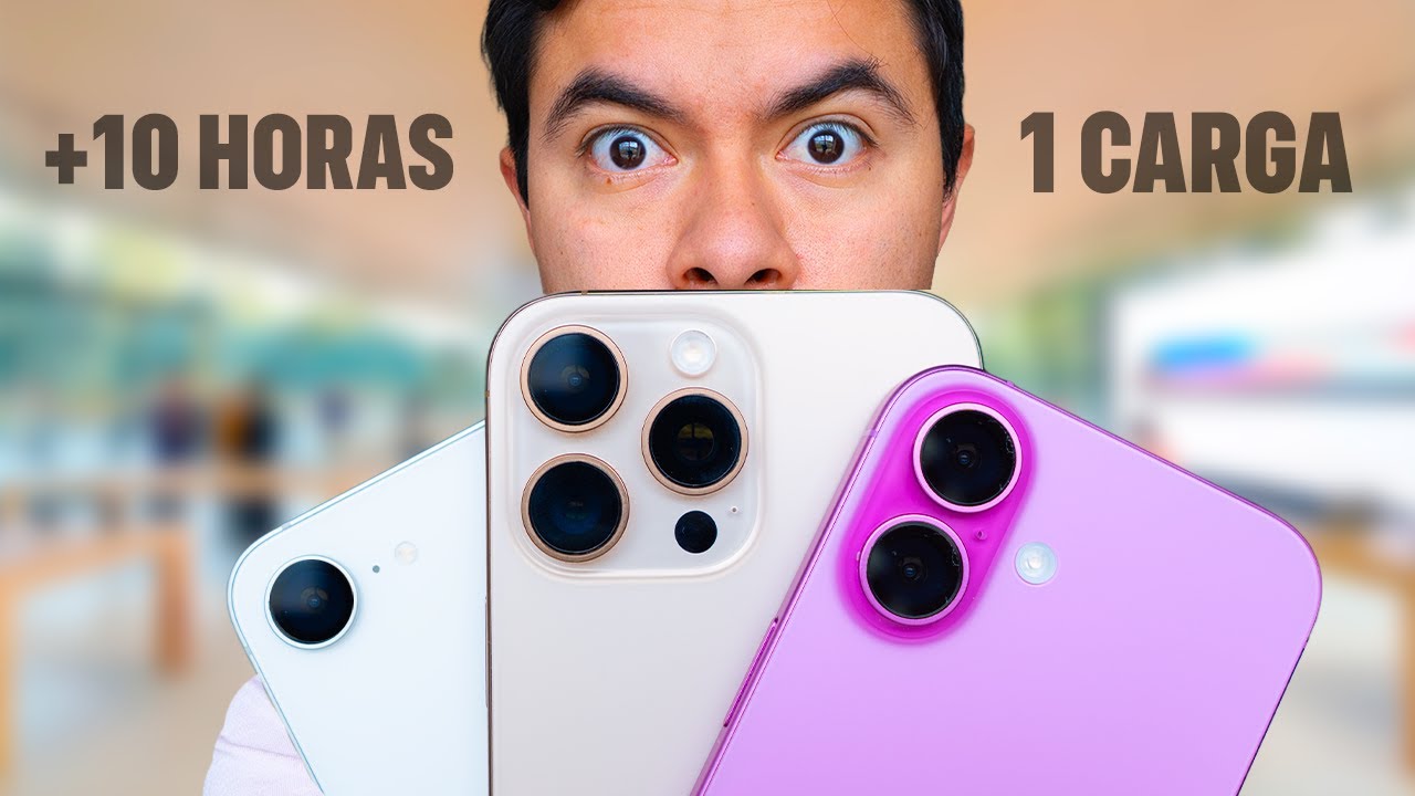 🔋 Cuánto Dura Realmente la batería del iPhone 16e, 16 y 16 Pro Max 🤔