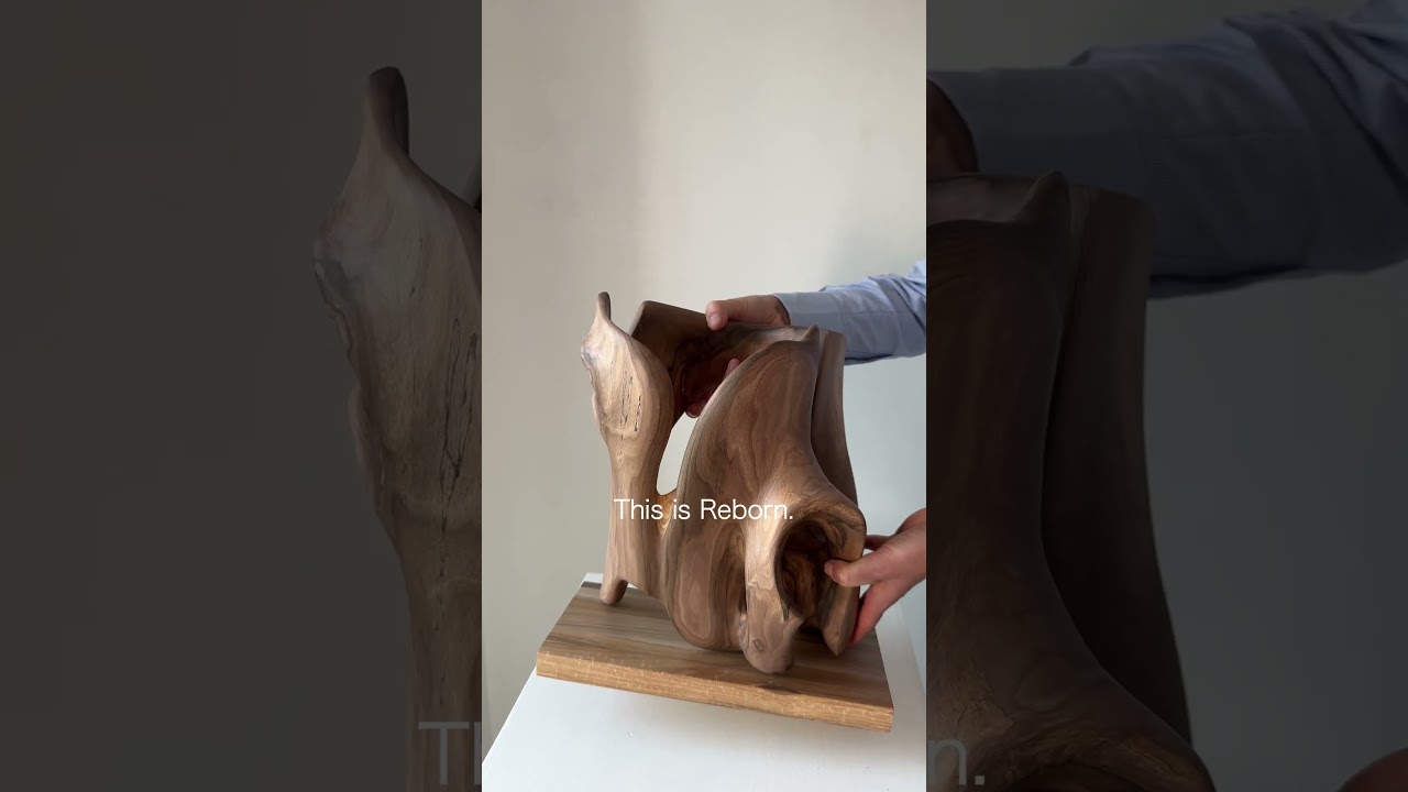 “Reborn" – From Decay to Life | Hand-Carved Wood Sculpture 