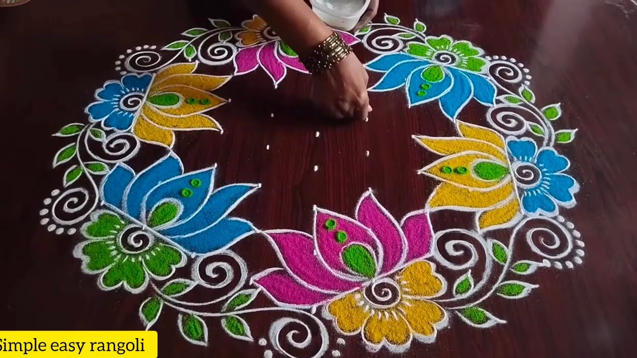vinayanka chavithi special rangoli 9×5 dot's...