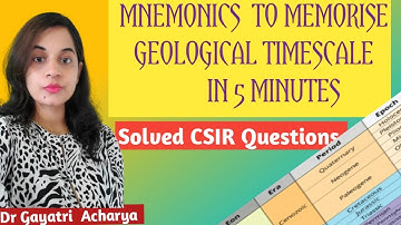 Mnemonics of Geological Timescale//Evolution//Dr Gayatri Acharya