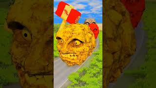 Big &amp; Small Moon Cars vs Giant Toy Hammer - BeamNG.drive