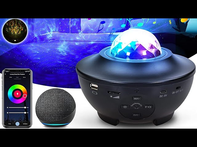 Mycket Star Projector, Galaxy Projector Light, Ocean Wave LED Night Light  Lamp, Night Light Projector with Remote 360°Rotating Sleep Soothing Colors