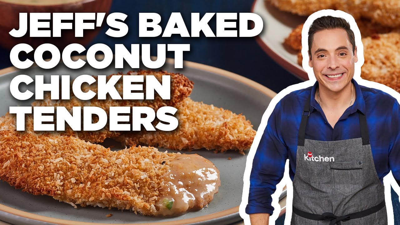 Jeff Mauro’s Baked Coconut Chicken Tenders with Mango Chutney Dipping