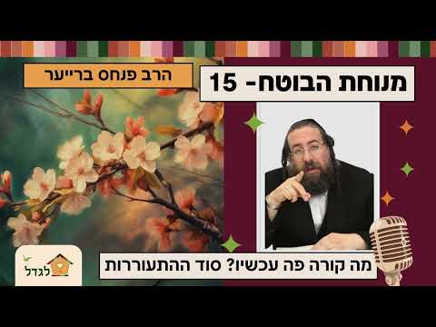 מה קורה פה עכשיו? סוד ההתעוררות במלחמה- מנוחת הבוטח 15  עם הרב פנחס ברייער