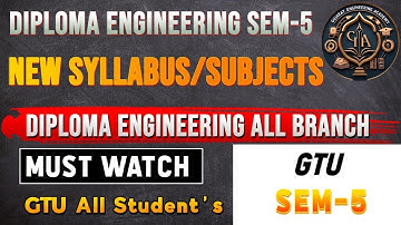 📘GTU Diploma Sem-5 New Syllabus📚 |All Branch Subjects 2025🔥| Must Watch for GTU Student💯#gtu#diploma
